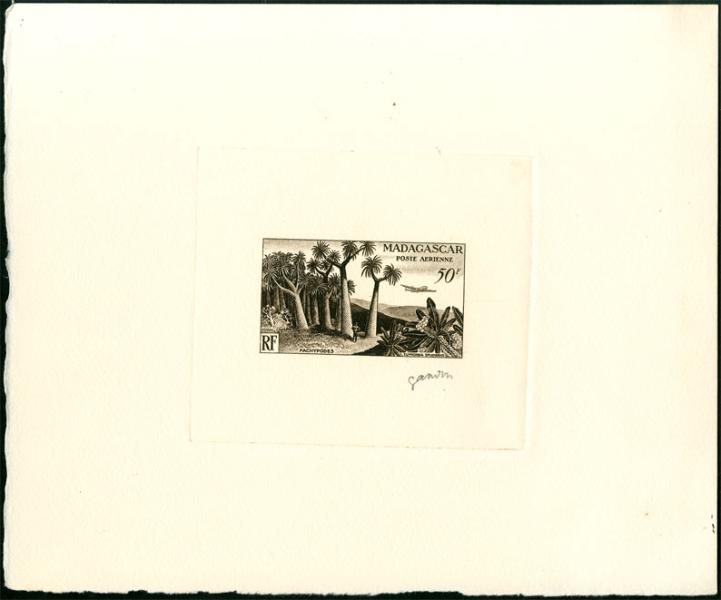 Madagascar_1954_Yvert_PA75-Scott_C58_sepia_a