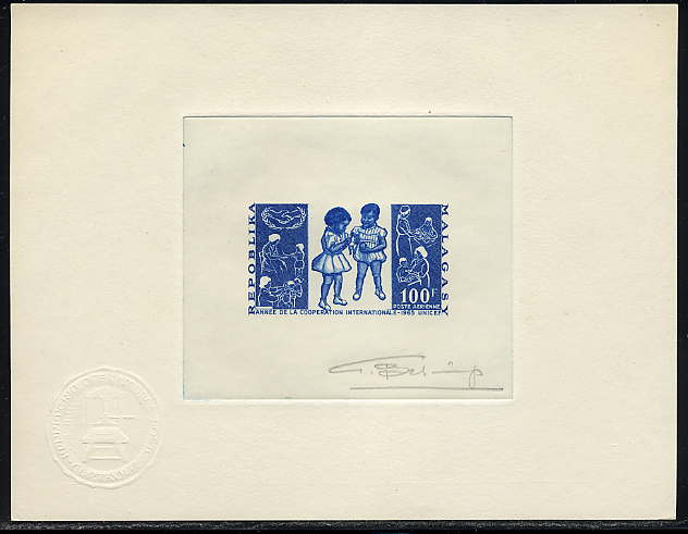 Madagascar_1965_Yvert_PA99-Scott_C82_blue