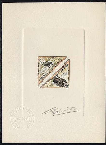 Mauritania_1963_Yvert_Taxe_34-35-Scott_J26-27_multicolor_c