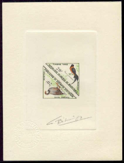 Mauritania_1963_Yvert_Taxe_46-47-Scott_J38-39_multicolor_b
