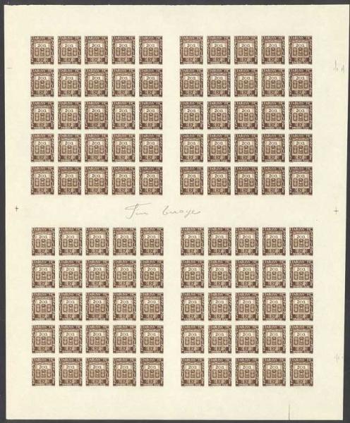 Fr_India_1948_Yvert_Taxe_20-Scott_full_sheet_a