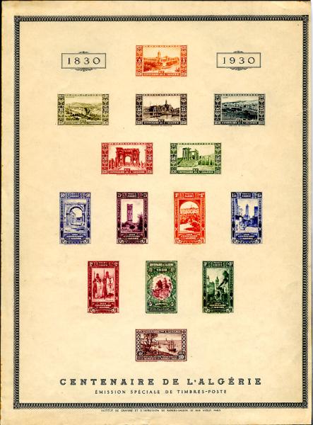 Algeria_1930_Yvert_87-99_+_100-Scott_B14-26_+_78_a