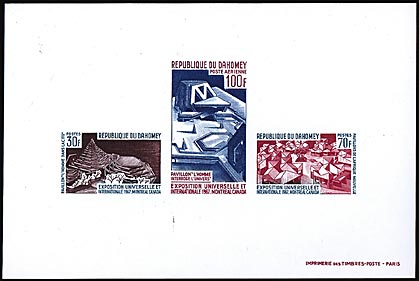 Dahomey_1967_Yvert_255-56_+_PA61-Scott_235-36_+_C57