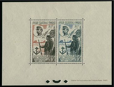 Fr_Equat_Africa_1957_Yvert_PA62-Scott_C43_+_Fr_West_Africa_PA21_gummed_perf_b