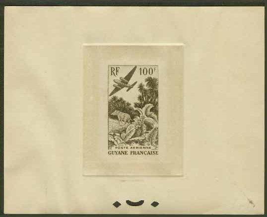 Fr_Guyana_1947_Yvert_PA36-Scott_C19_dark-green