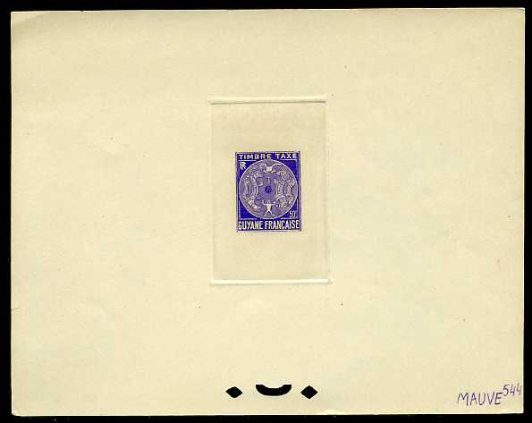Fr_Guyana_1947_Yvert_Taxe_24-Scott_J24_violet_mauve_544