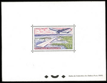 Polinesia_1960_Yvert_PA5-Scott_C28_gummed_perf