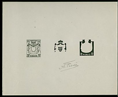 Monaco_1954_Yvert_406-Scott_313_black_typo_a