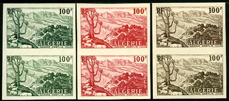 Algeria_1955_Yvert_331-Scott_266_different_colors_pair