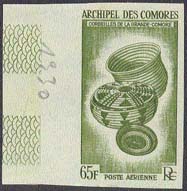 Comores_1963_Yvert_PA8-Scott_C8_olive-green
