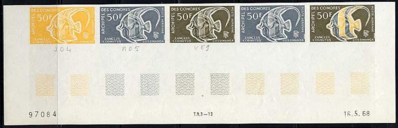 Comores_1968_Yvert_PA23-Scott_C23_five_a