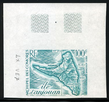 Comores_1972_Yvert_PA49-Scott_C49_green-blue