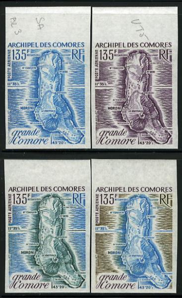 Comores_1973_Yvert_PA53-Scott_C53_different_colors
