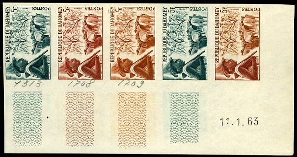 Dahomey_1963_Yvert_181-Scott_162_five