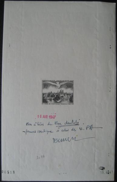 France_1947_Yvert_PA20-Scott_C22_black_bon_a_tirer