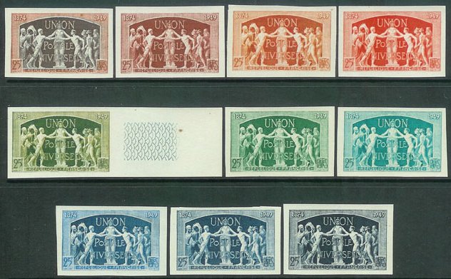 France_1949_Yvert_852-Scott_636_different_colors_a