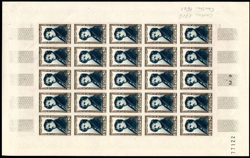 France_1951_Yvert_892-Scott_B259_full_sheet