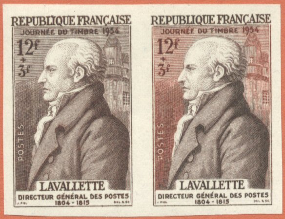 France_1954_Yvert_969-Scott_B284_pair_d