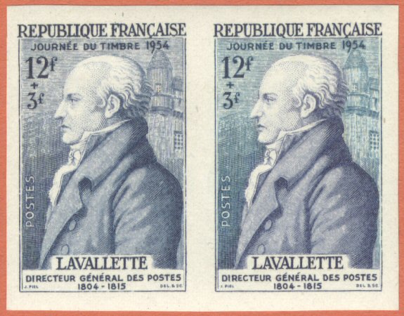 France_1954_Yvert_969-Scott_B284_pair_e