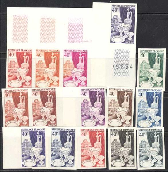 France_1954_Yvert_972-Scott_713_different_colors