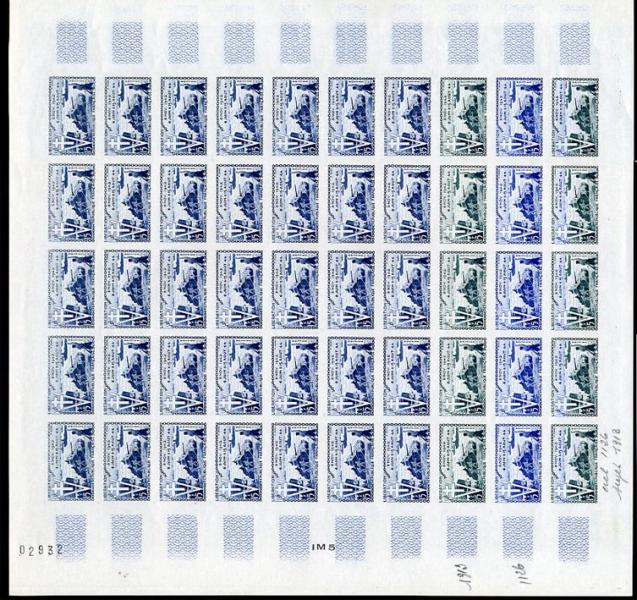 France_1954_Yvert_983-Scott_718_full_sheet