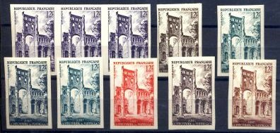 France_1954_Yvert_985-Scott_725_different_colors_a