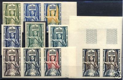 France_1954_Yvert_998-Scott_732_different_colors_a