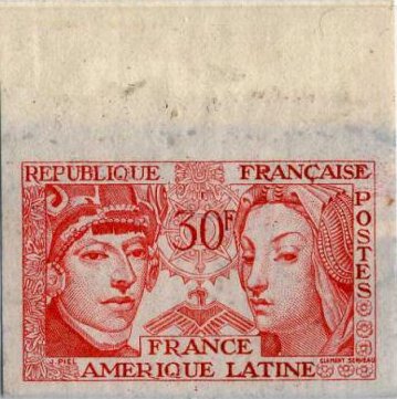 France_1956_Yvert_1060-Scott_795_red