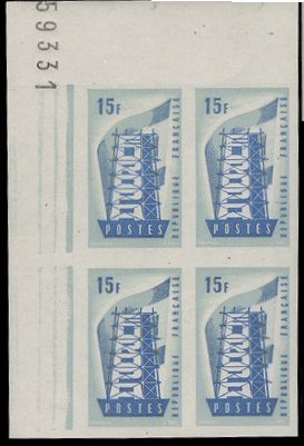 France_1956_Yvert_1076-Scott_805_blue_+_green_typo_a