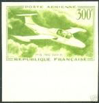France_1957_Yvert_PA35-Scott_C34_green-yellow