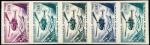 France_1957_Yvert_PA37-Scott_C36_five_c