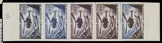 France_1957_Yvert_PA37-Scott_C36_five_d
