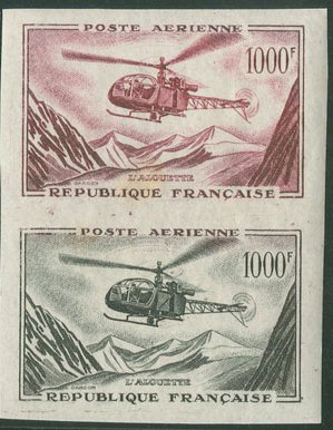 France_1957_Yvert_PA37-Scott_C36_pair_ab