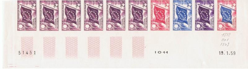 France_1959_Yvert_Service_19-Scott_104_ten