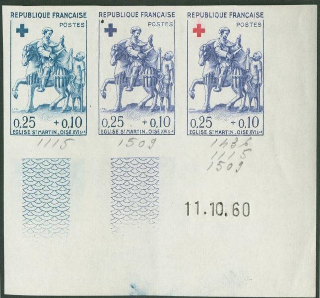 France_1960_Yvert_1279-Scott_B348_three