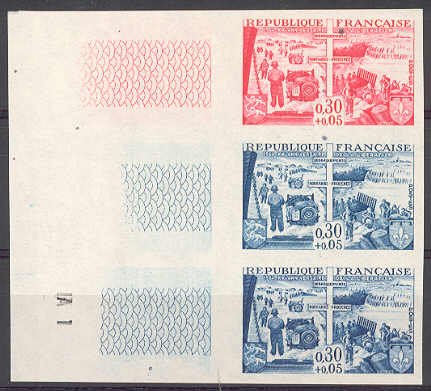 France_1964_Yvert_1409-Scott_B379_three_aa