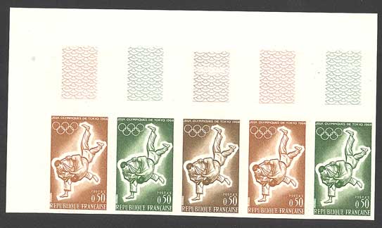 France_1964_Yvert_1428-Scott_five_b