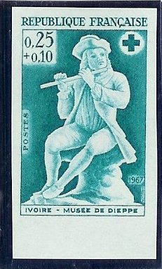 France_1967_Yvert_1540-Scott_B409_blue-green