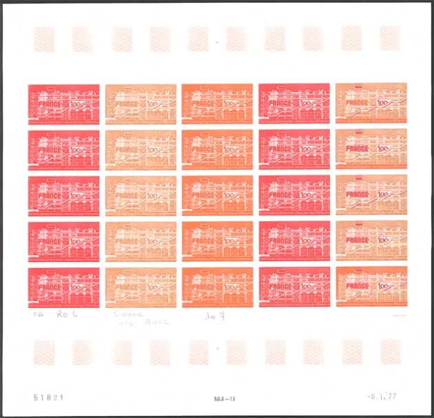 France_1977_Yvert_1922-Scott_1516_full_sheet