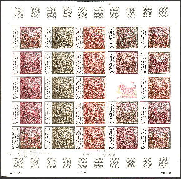 France_1981_Yvert_2174-Scott_1781_full_sheet