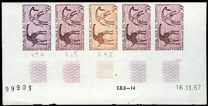 Chad_1967_Yvert_147-Scott_149_five