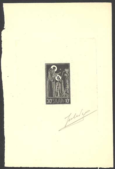 Saar_1953_Yvert_326-Scott_B99_black