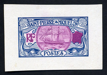 St_Pierre_1909_Yvert_91-Scott_etat_lilac_+_dark-blue_typo