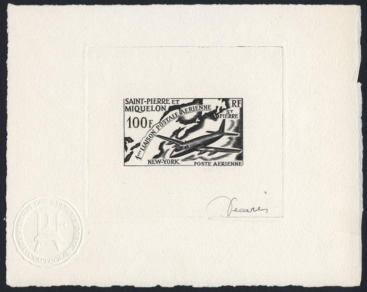 St_Pierre_1964_Yvert_PA31-Scott_C28_black_ca