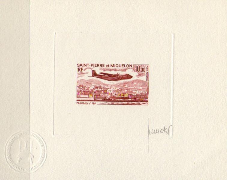 St_Pierre_1973_Yvert_PA57-Scott_C54_dark-red