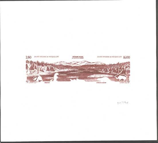 St_Pierre_1993_Yvert_586A-Scott_positive_lilac-brown