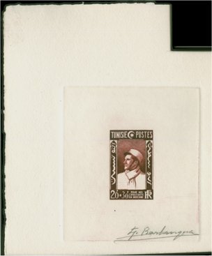 Tunisia_1946_Yvert_304-Scott_B89_brown_+_dark-brown