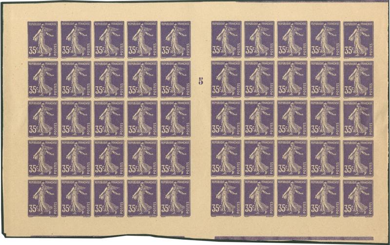 France_1907_Yvert_142-Scott_typo_sheet