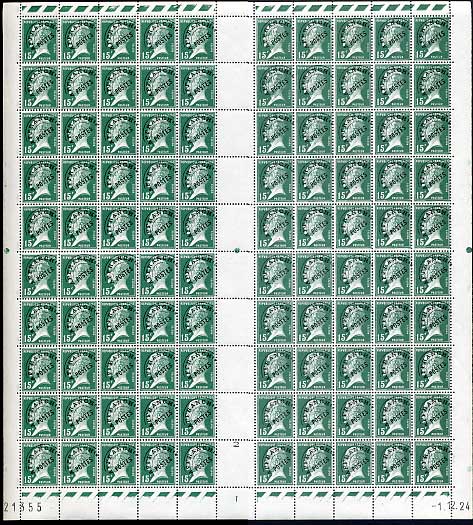 France_1924_Yvert_Preoblit_65-Scott_full_sheet
