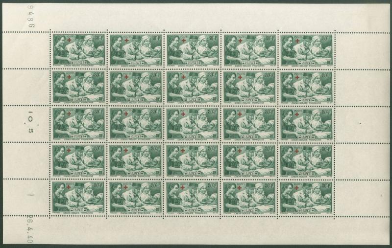 France_1940_Yvert_459-Scott_B101_full_sheet_a